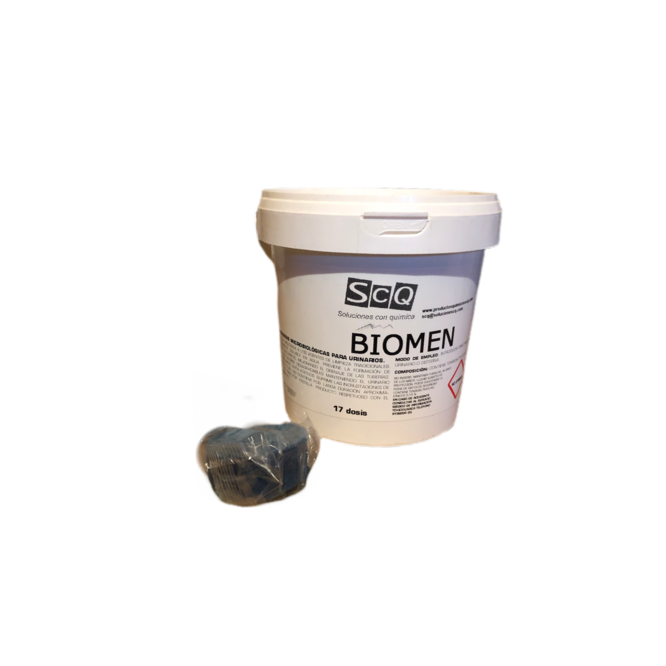 BIOMEN CUBO DE 1 X 850 G  Pastilla biotecnológica de urinarios