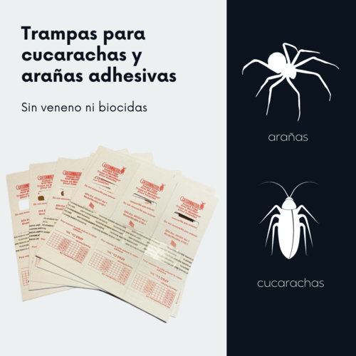 Catchmaster 100i (9 PCS)Trampas para cucarachas adhesiva sin biocidas con cebo atrayente.